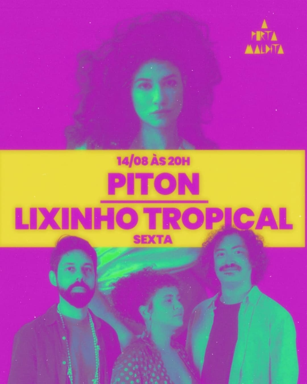 Flyer de Bad Piton e Lixinho Tropical