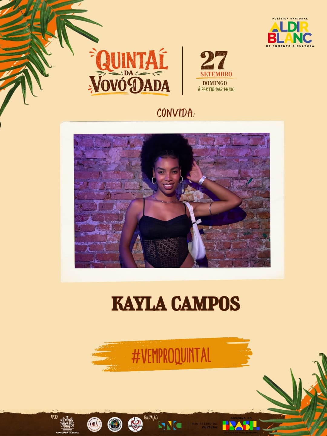Flyer de Kayla Campos, Denis Lisboa e mais 3 artistas