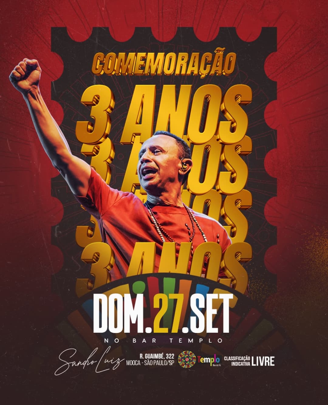 Flyer de Sandro Luiz