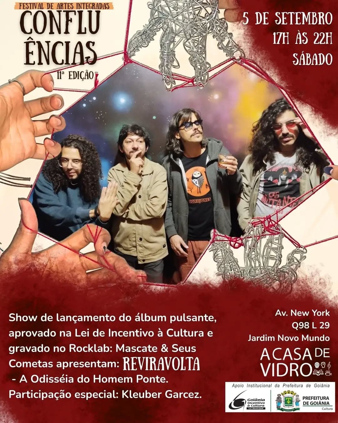 Flyer de Diego Mascate, Mascate & Seus Cometas e Kleuber Garcez