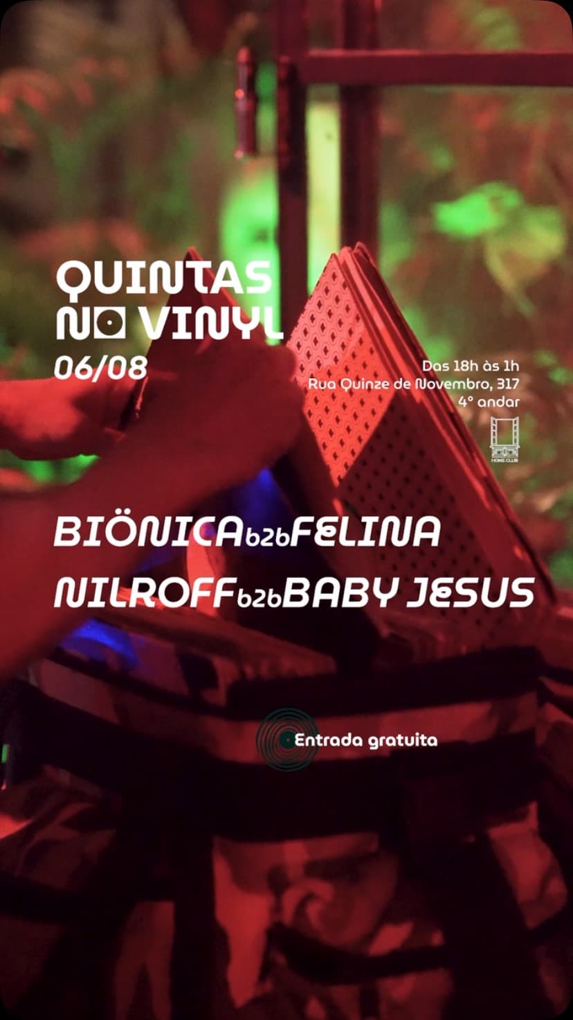 Flyer de BIÔNICA, FELINA, NILROFF e BABY JESUS