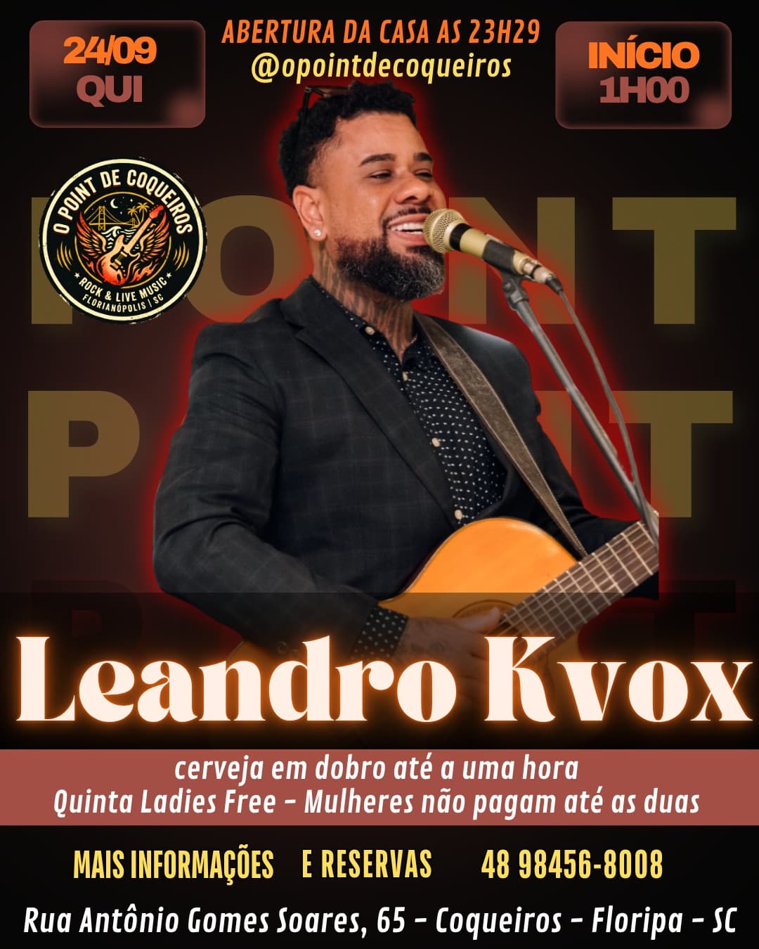 Flyer de Rapha Wash e Banda LPB