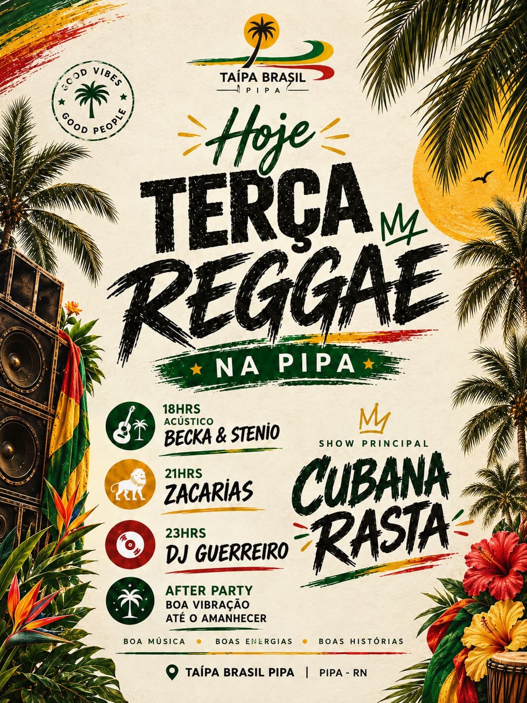 Flyer de Becka Fya, Guerreiro | Wjotapanguilef e mais 2 artistas
