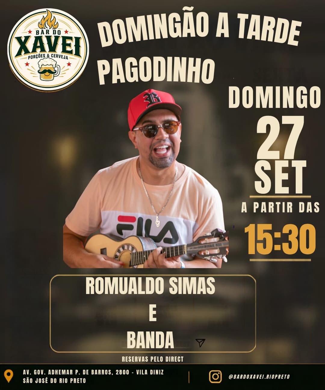 Flyer de Romualdo Simas e Banda
