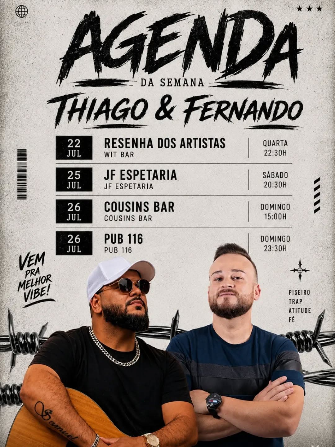 Flyer de Thiago & Fernando