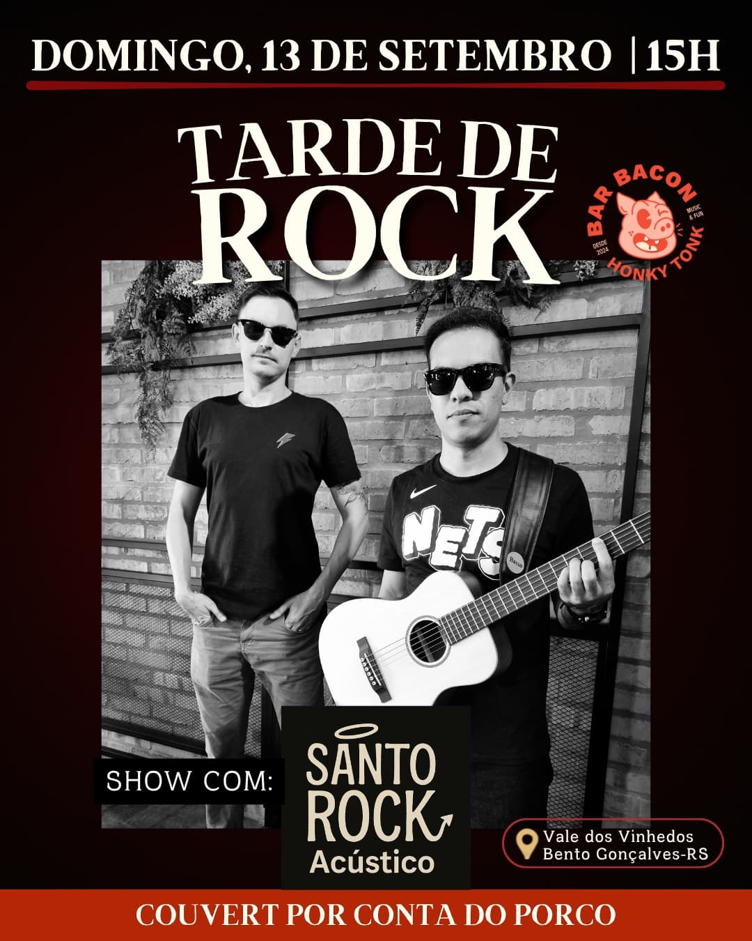 Flyer de Santo Rock Acústico