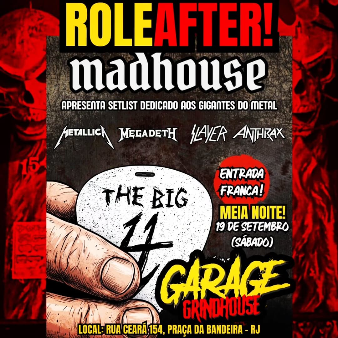 Flyer de MADHOUSE, B2 e Cadê a Carol