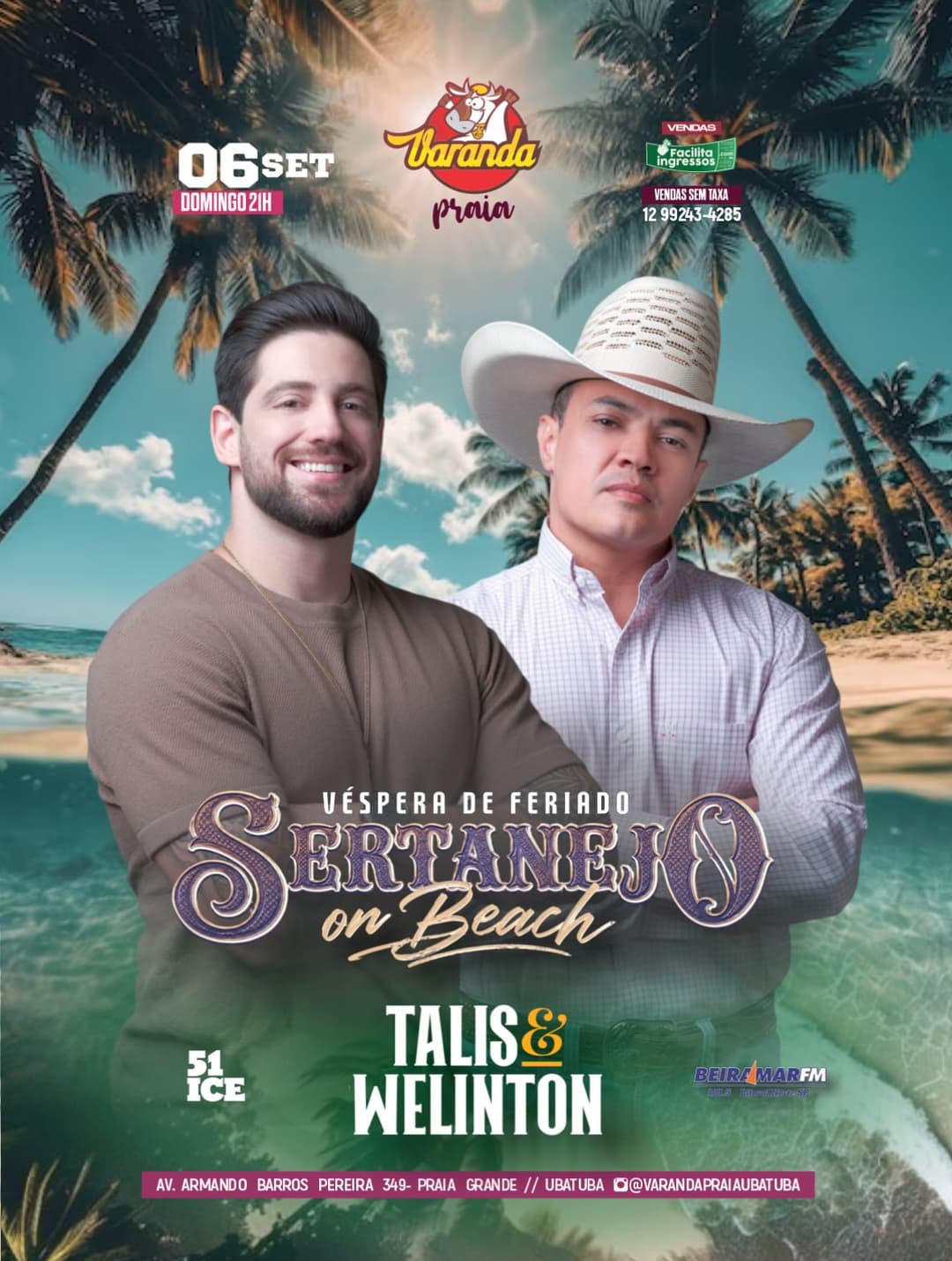 Flyer de Talis e Welinton