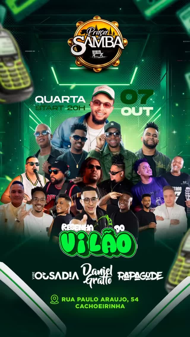 Flyer de Daniel Gratto e Vibe Ousadia