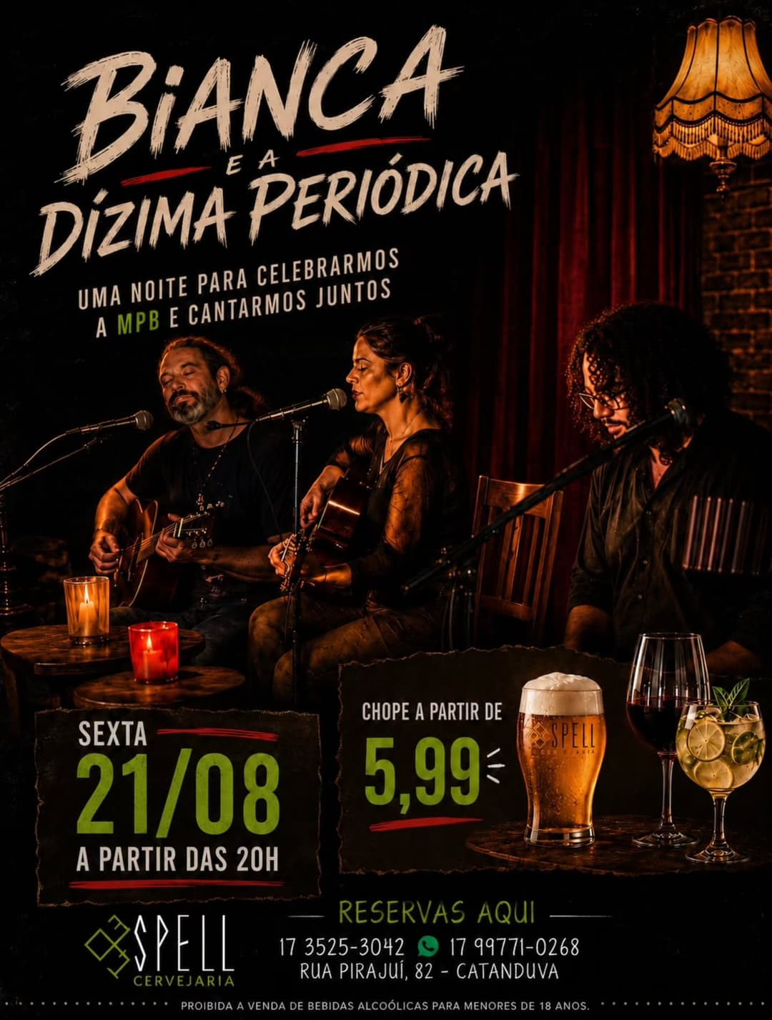 Flyer de Bianca e a Dízima Periódica