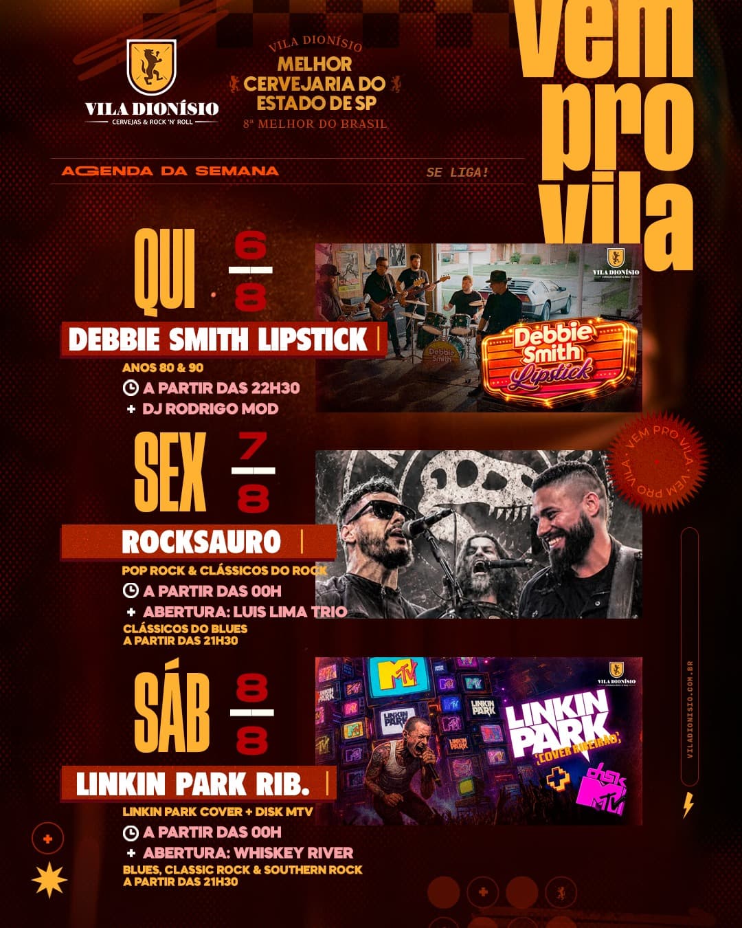 Flyer de DJ Rodrigo Mod e Debbie Smith Lipstick