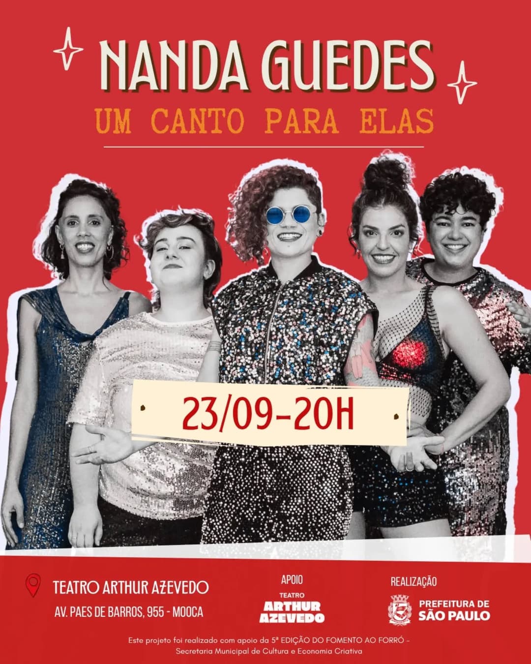 Flyer de Nanda Guedes