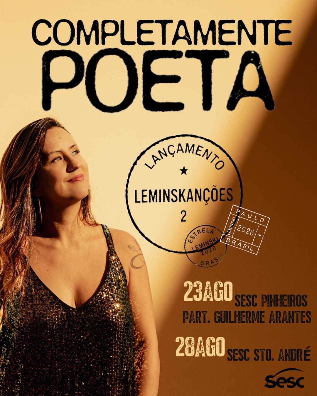 Flyer de Estrela Ruiz Leminski e Pai e filha