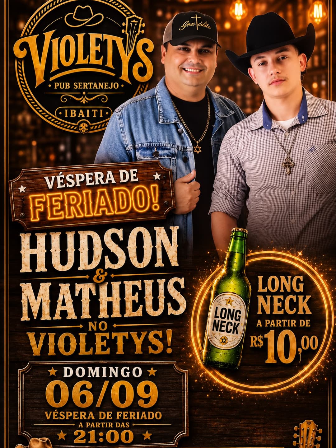 Flyer de Hudson & Matheus