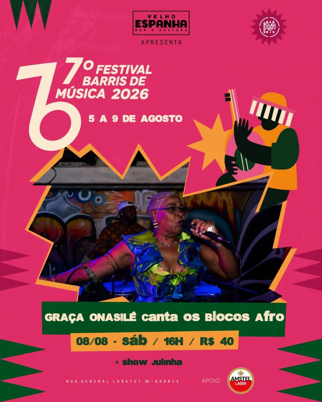 Flyer de julinha e Graça Onasilê