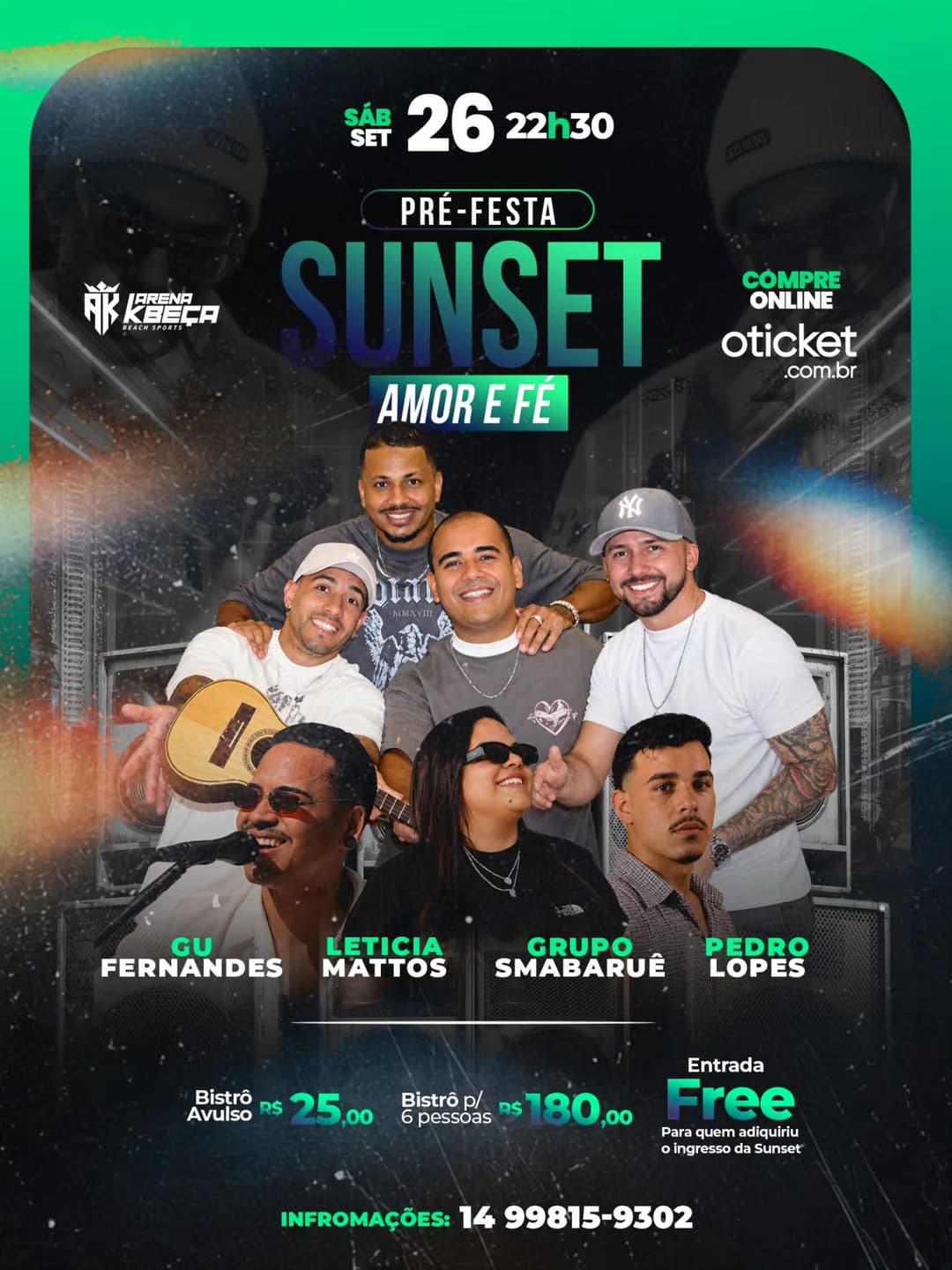 Flyer de Gu Fernandes, Leticia Mattos e mais 2 artistas