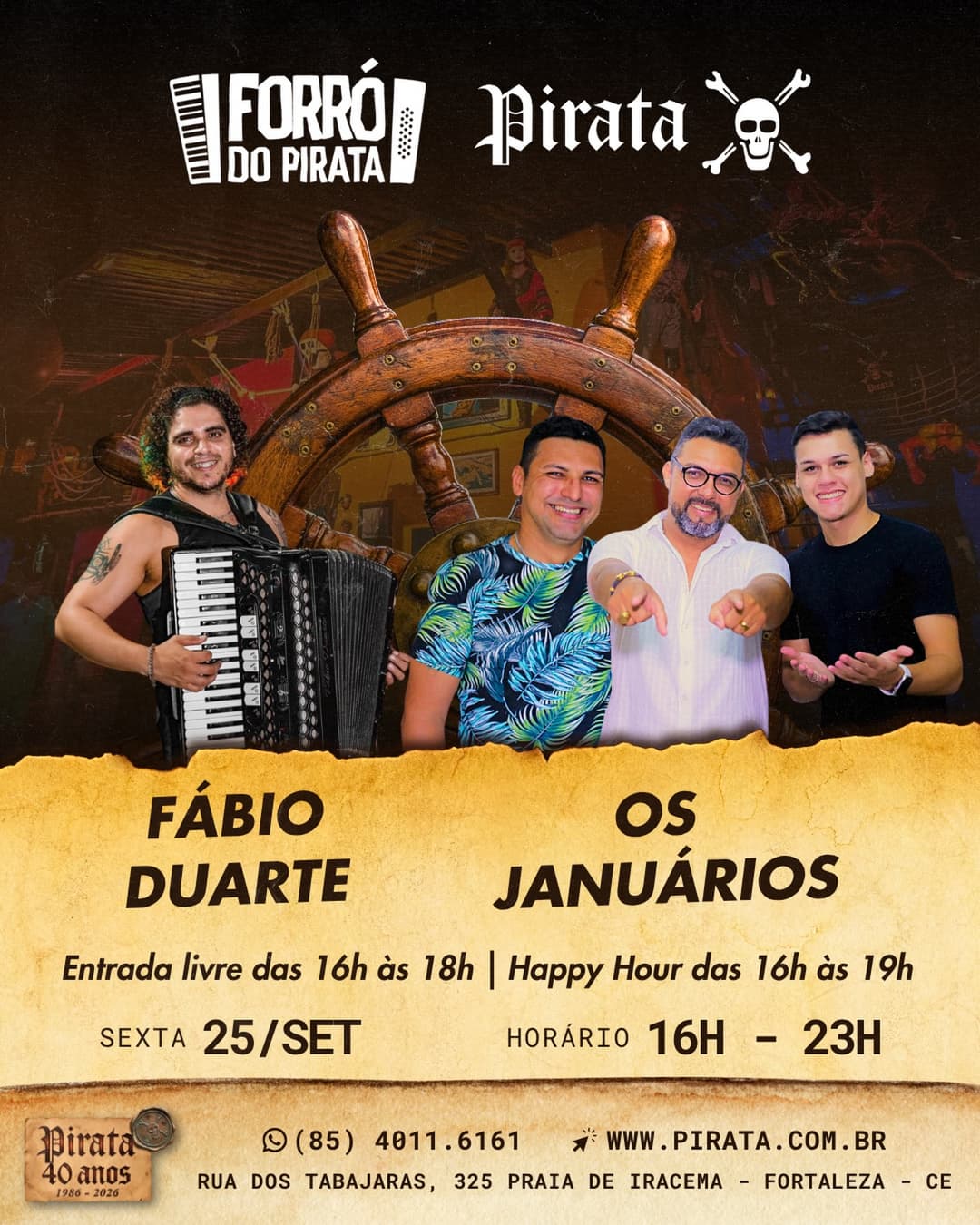 Flyer de Fábio Suarte e Os Januários