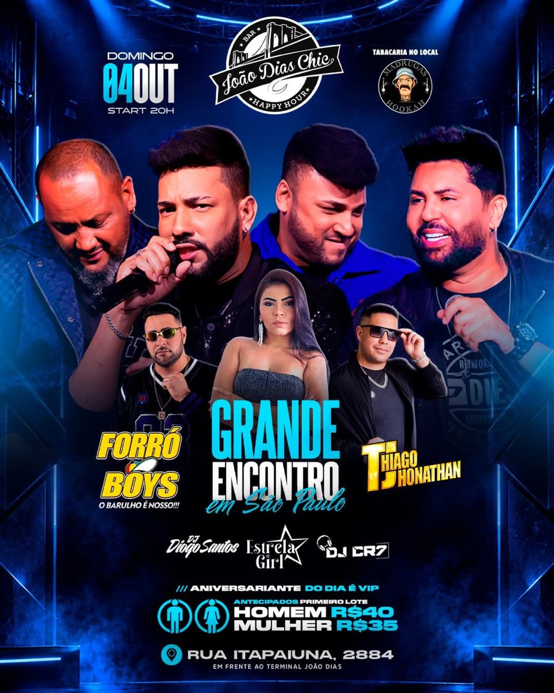 Flyer de Forró Boys e Thiago Jhonathan