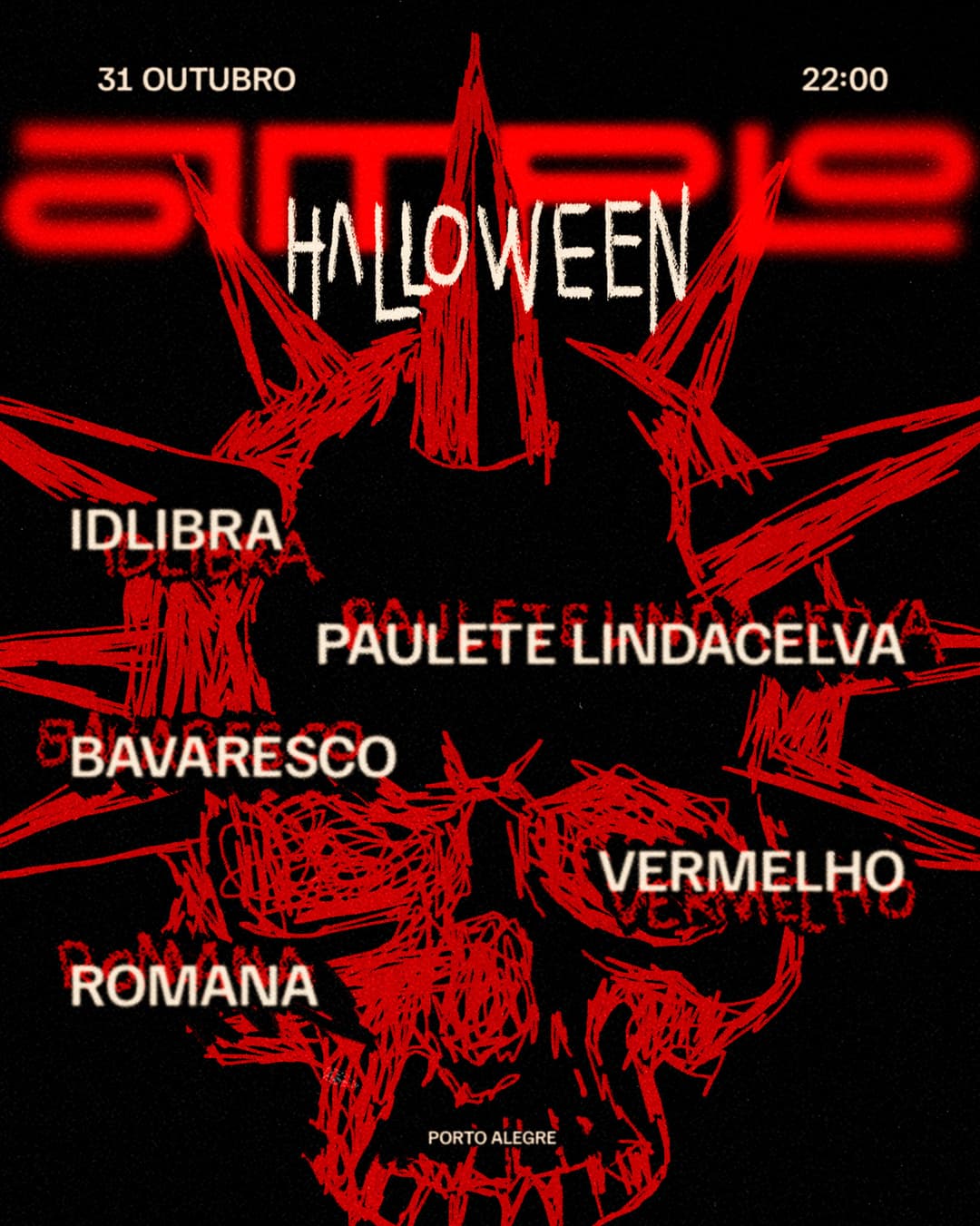 Flyer de djbavaresco, IDLibra e mais 3 artistas