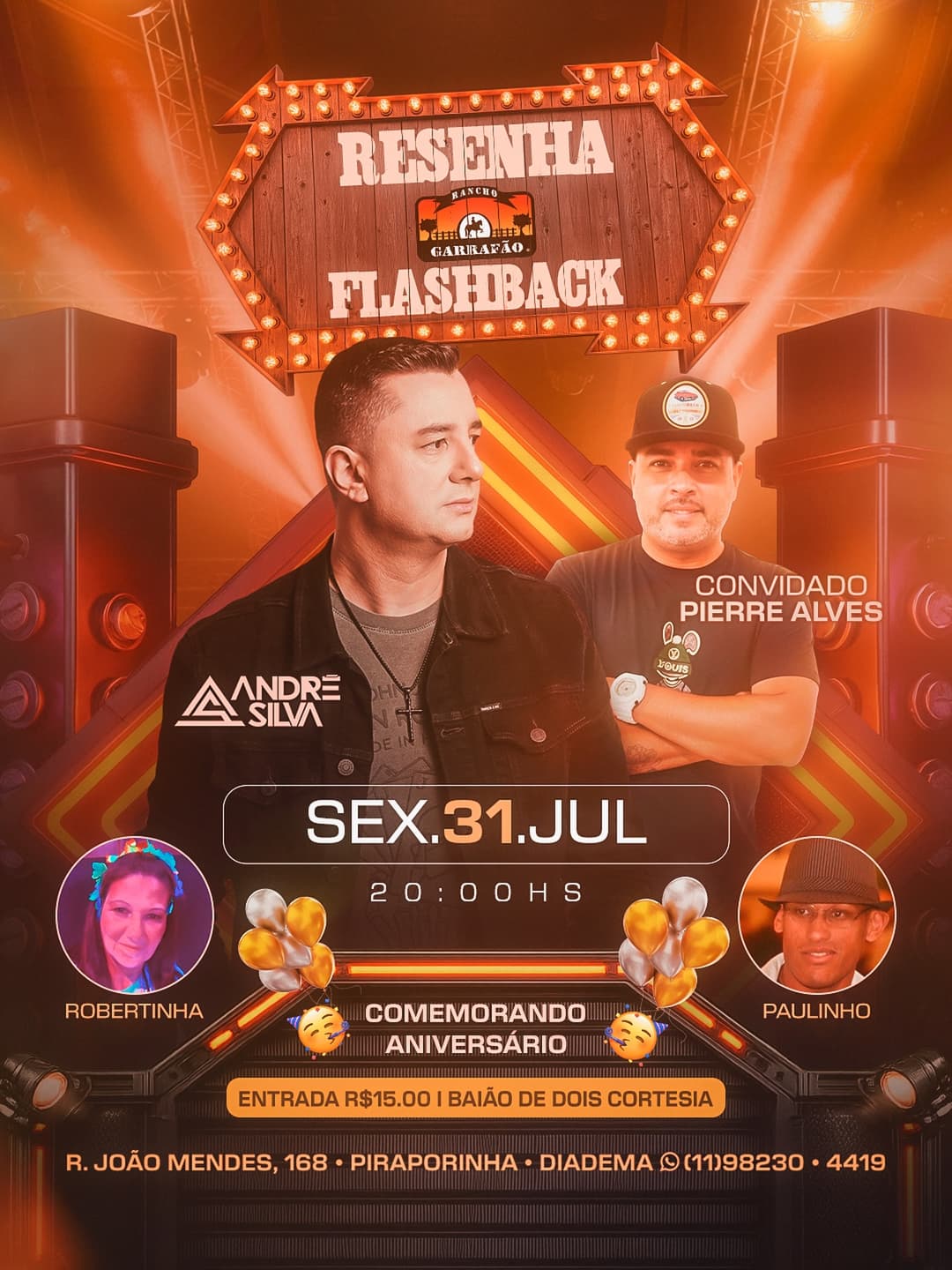 Flyer de André Silva
