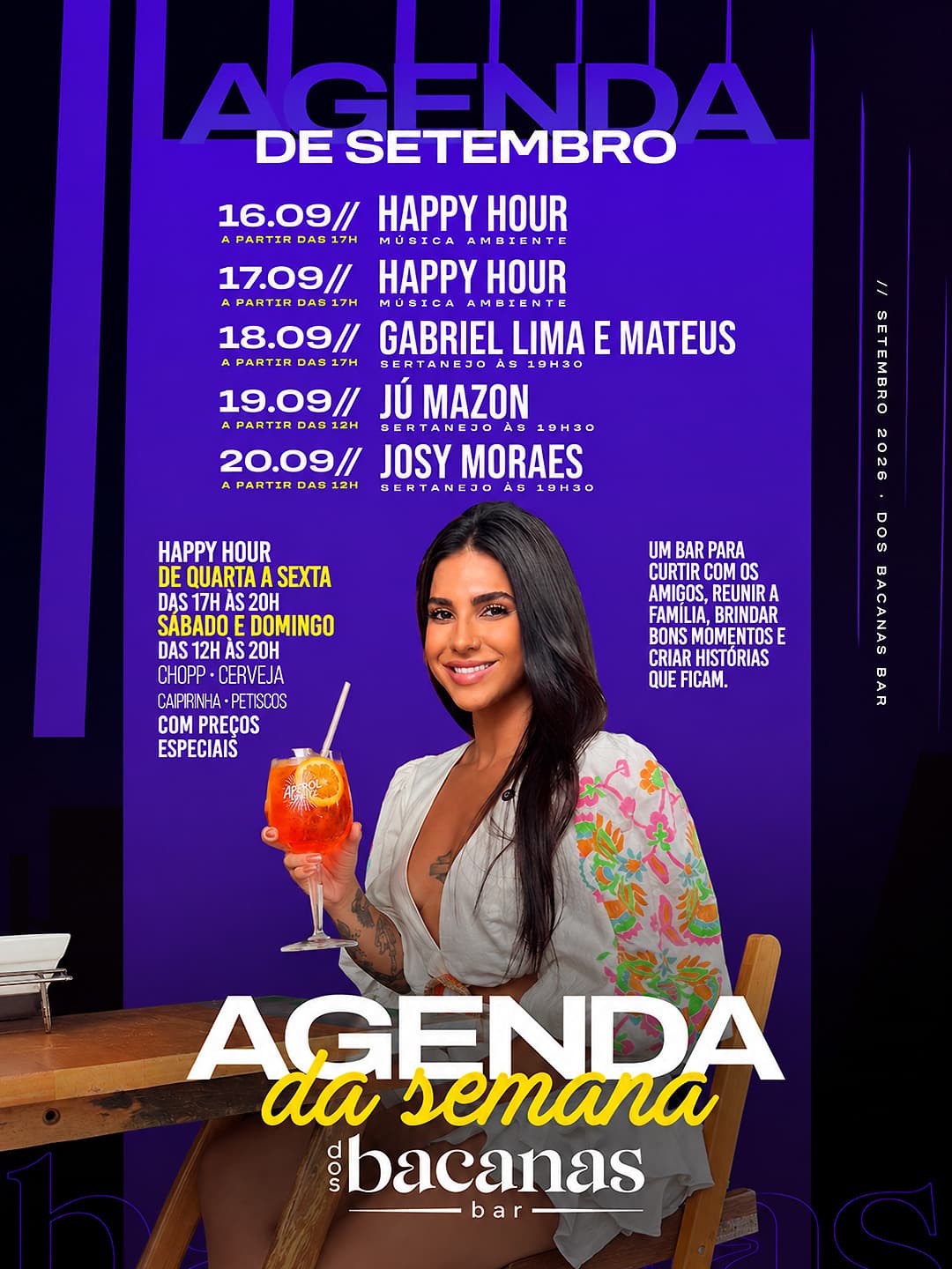 Flyer de Josy Moraes