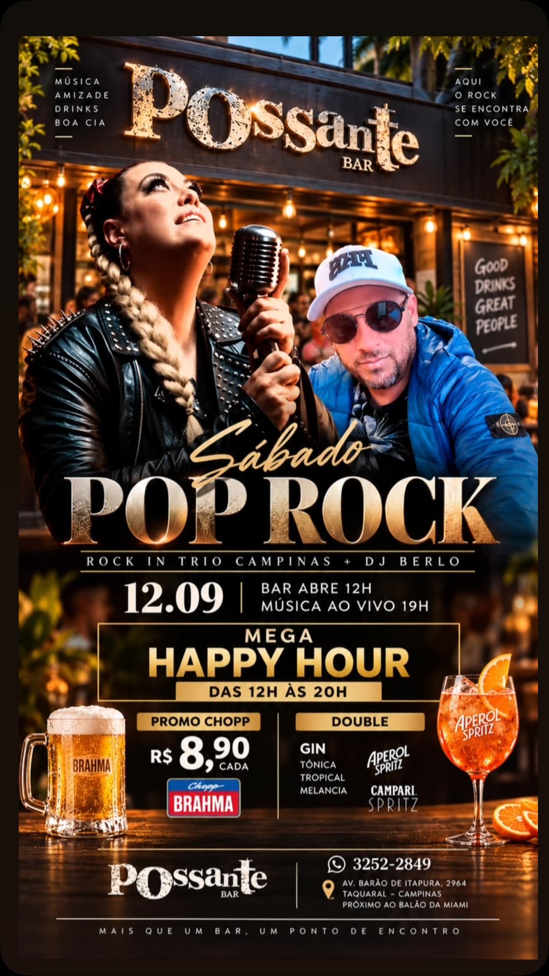 Flyer de Rock in Trio e DJ Berlo