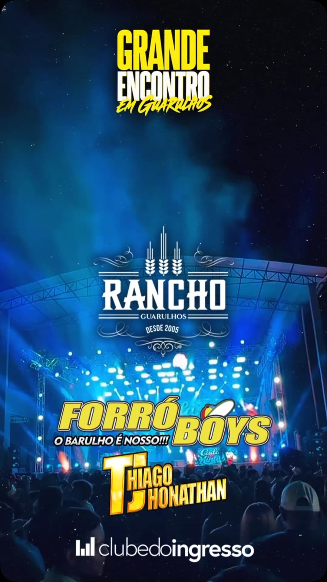 Flyer de Forró Boys e Thiago Jhonatan