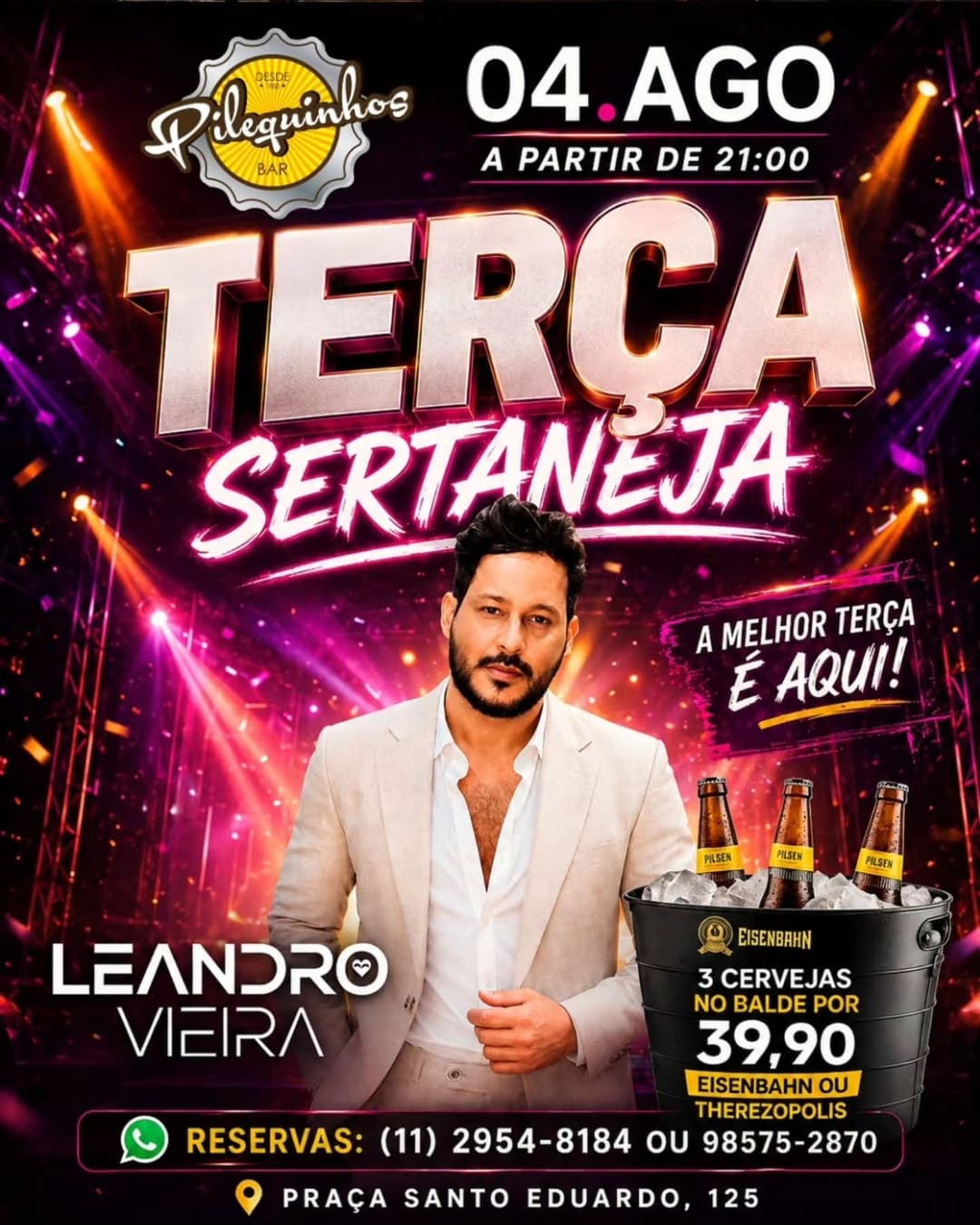 Flyer de Leandro Vieira