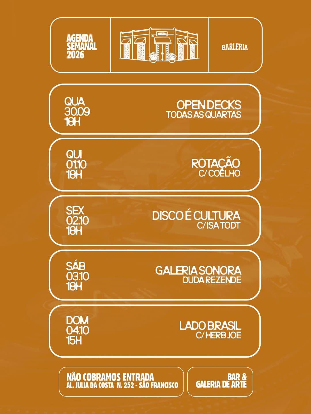Flyer de Galeria Sonora e dudardisco
