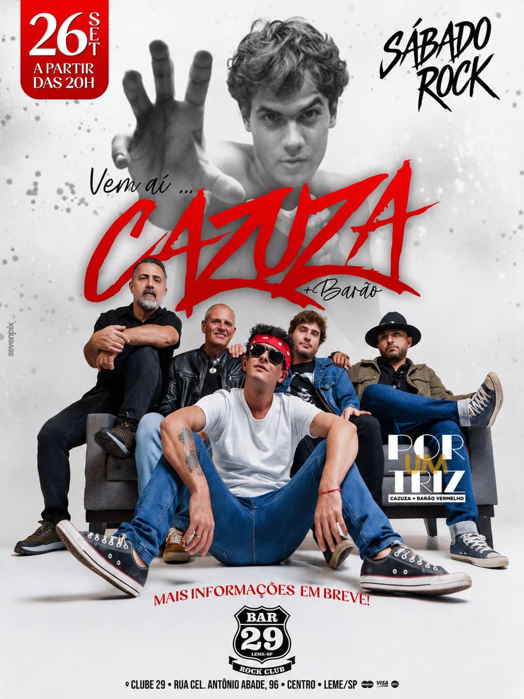 Flyer de Cazuza + Barão Vermelho