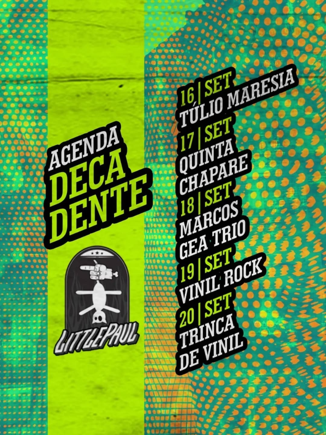 Flyer de Vinil Rock Band, Banda Maresia e Rock Acústico