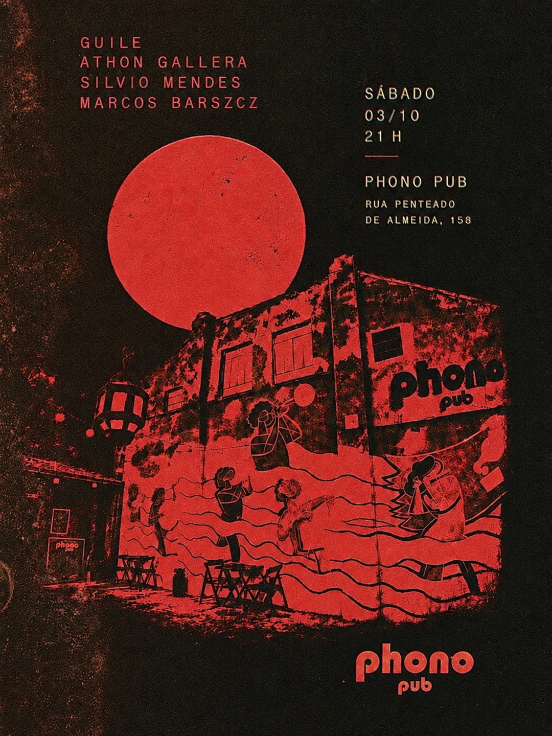 Flyer de Guile, Athon Gallera, Marquinhos e Silvio Mendes
