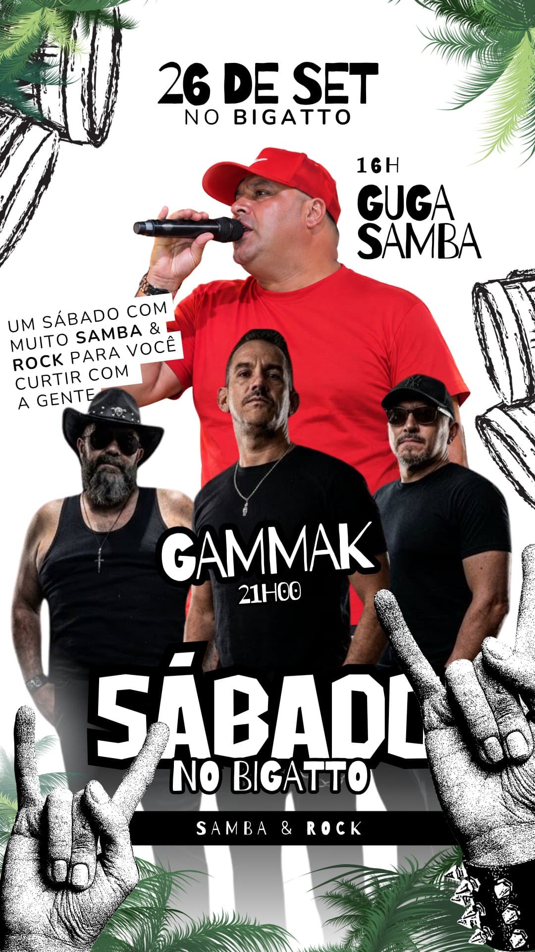 Flyer de Guga Samba e Banda Gamak