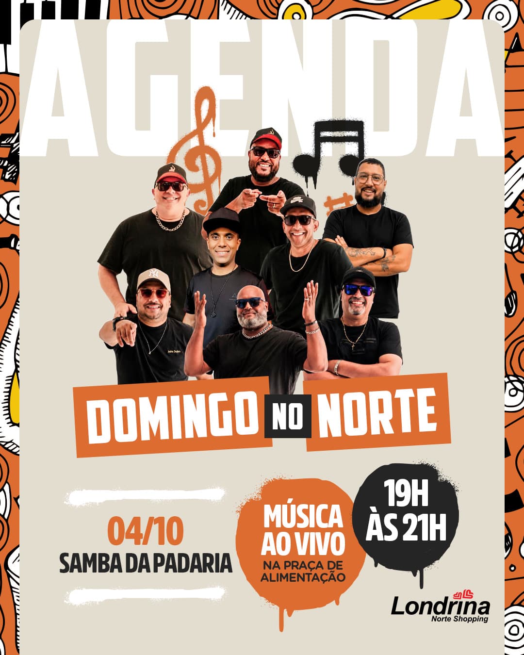Flyer de Samba da Padaria