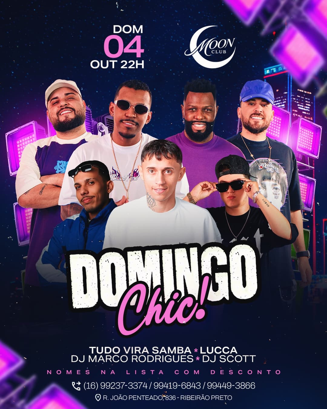 Flyer de Grupo Tudo Vira Samba, Cantor Lucca e mais 2 artistas