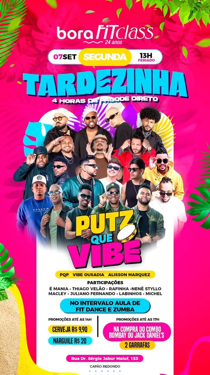 Flyer de Rafinha, Alisson Marquez, PQP e mais 8 artistas