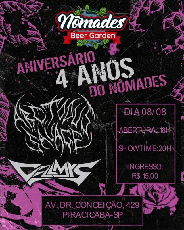 Flyer de Arctodus Savage, Cellmys e A.S.