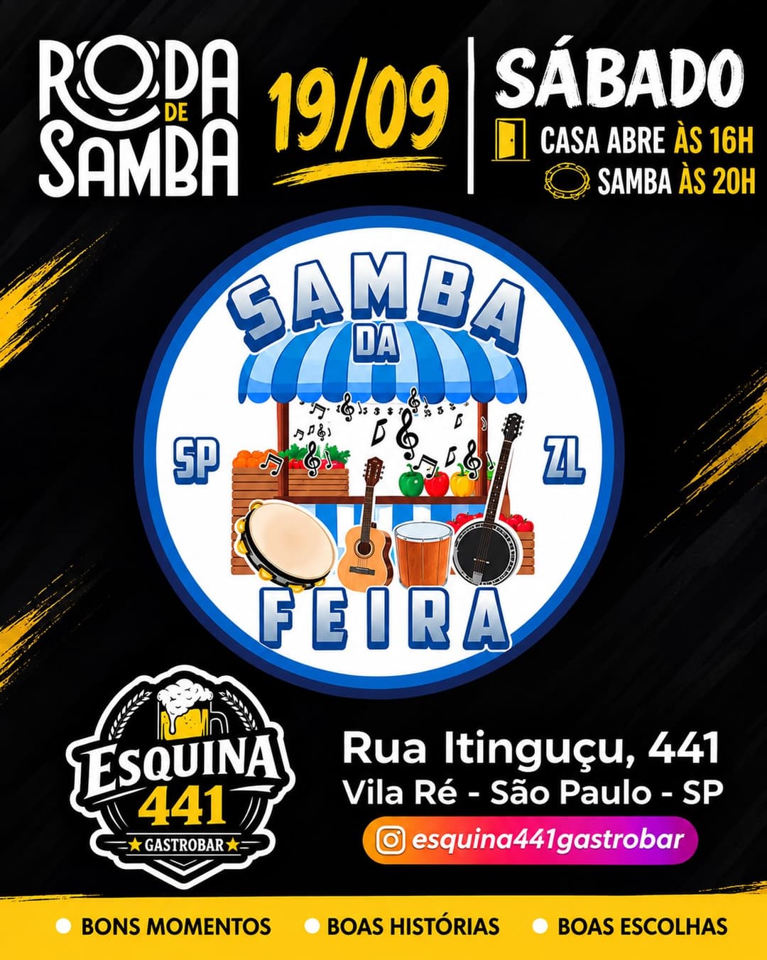 Flyer de Samba da Feira