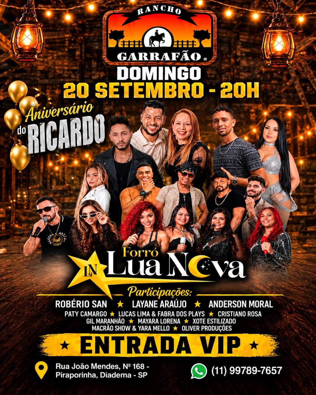 Flyer de Banda Lua Nova
