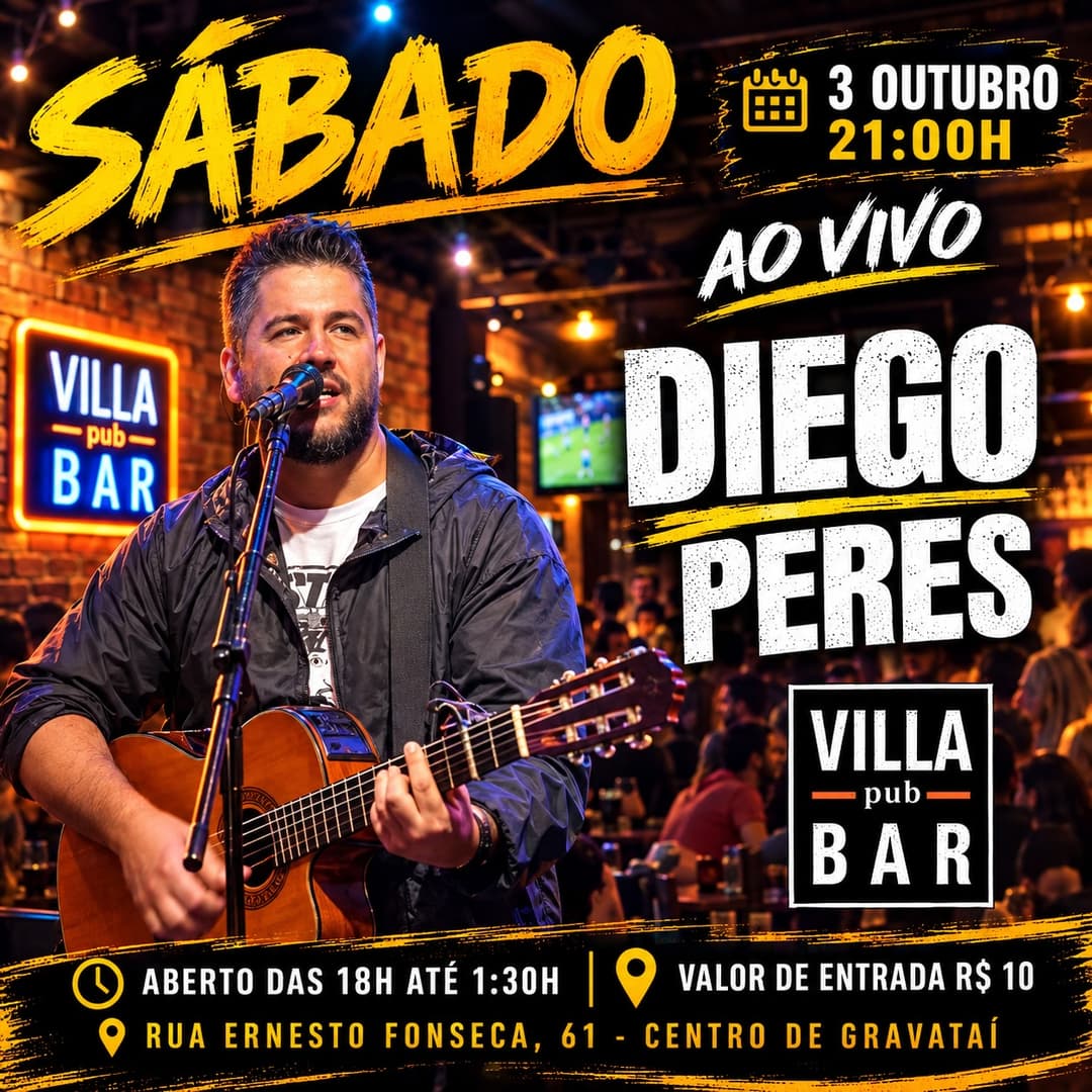 Flyer de Diego Peres