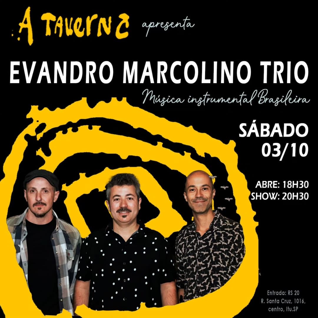 Flyer de Evandro Marcolino Trio