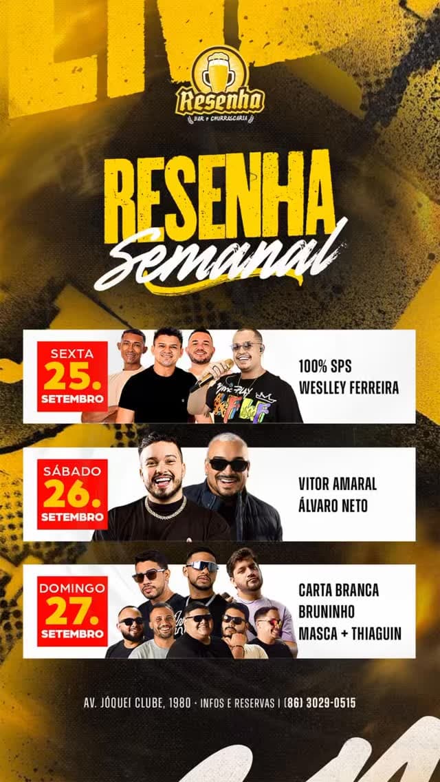 Flyer de 100% SPS e Weslley Ferreira