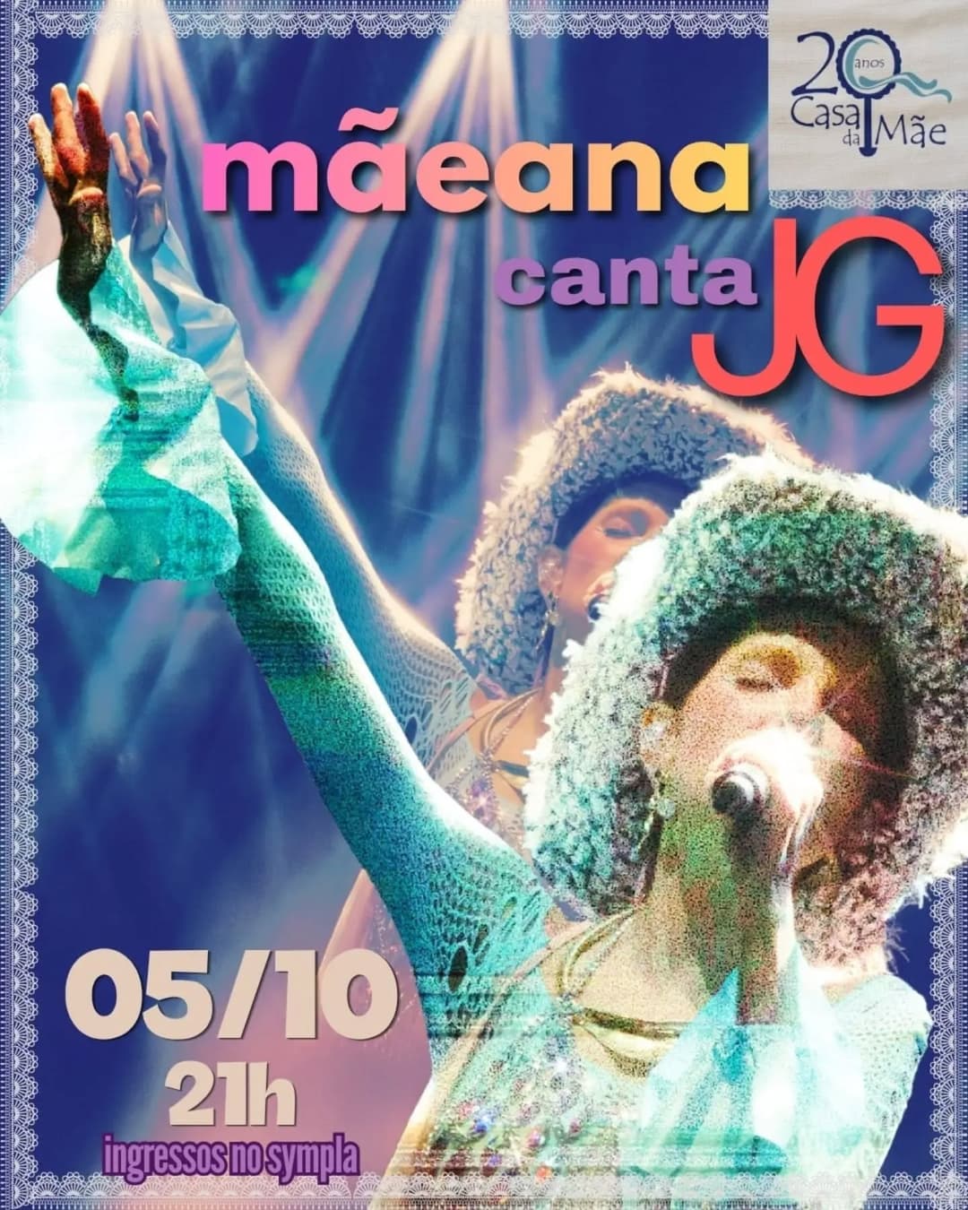 Flyer de Maeana canta JG