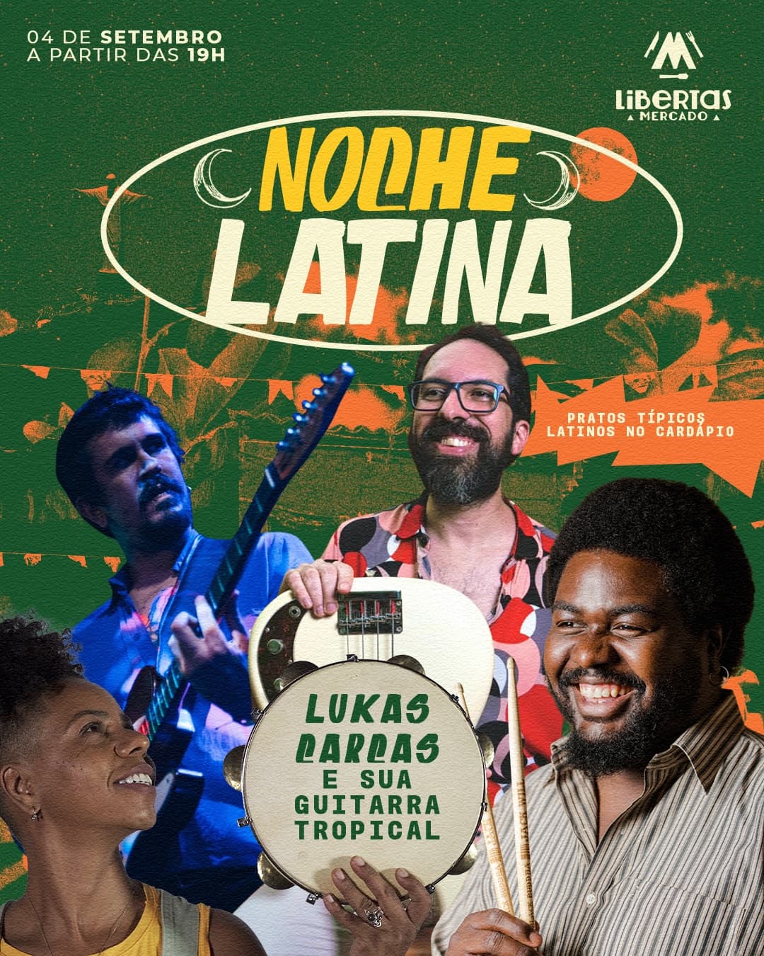 Flyer de Lukas Carcas e Sua Guitarra Tropical