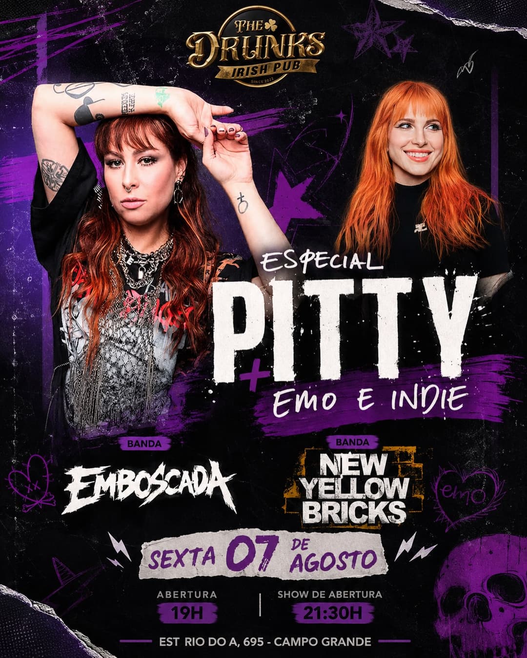 Flyer de Emboscada e New Yellow Bricks