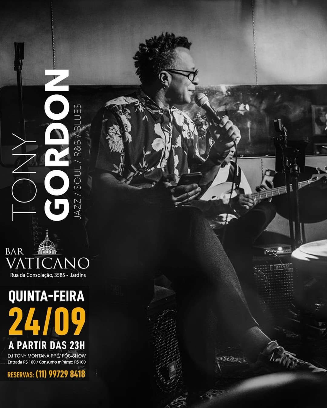 Flyer de Tony Gordon e DJ Tony Montana