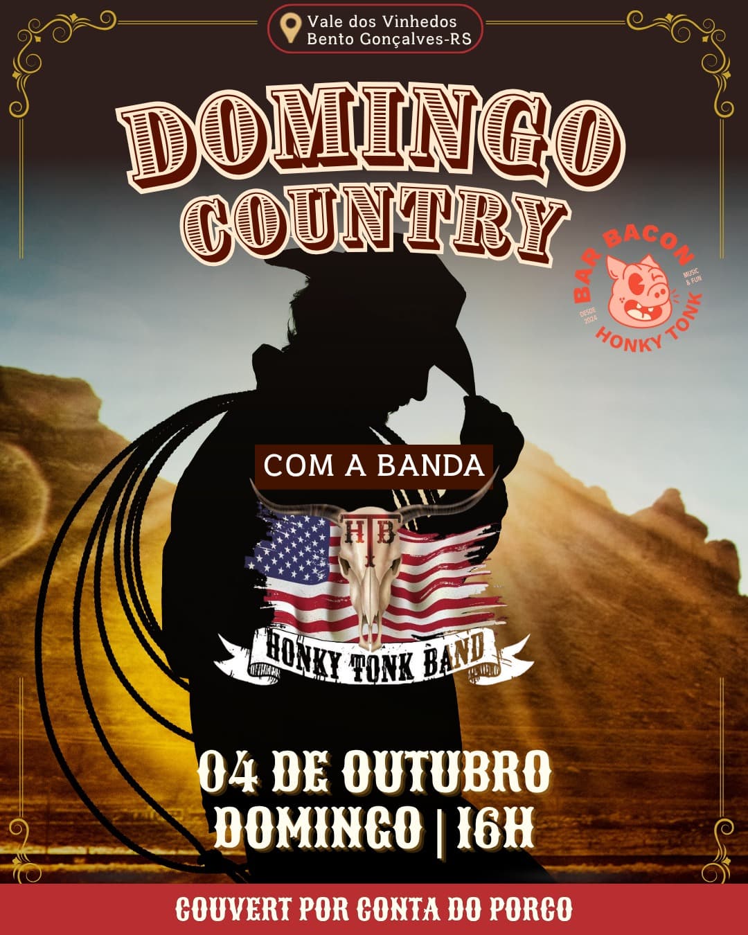 Flyer de Honky Tonk Band
