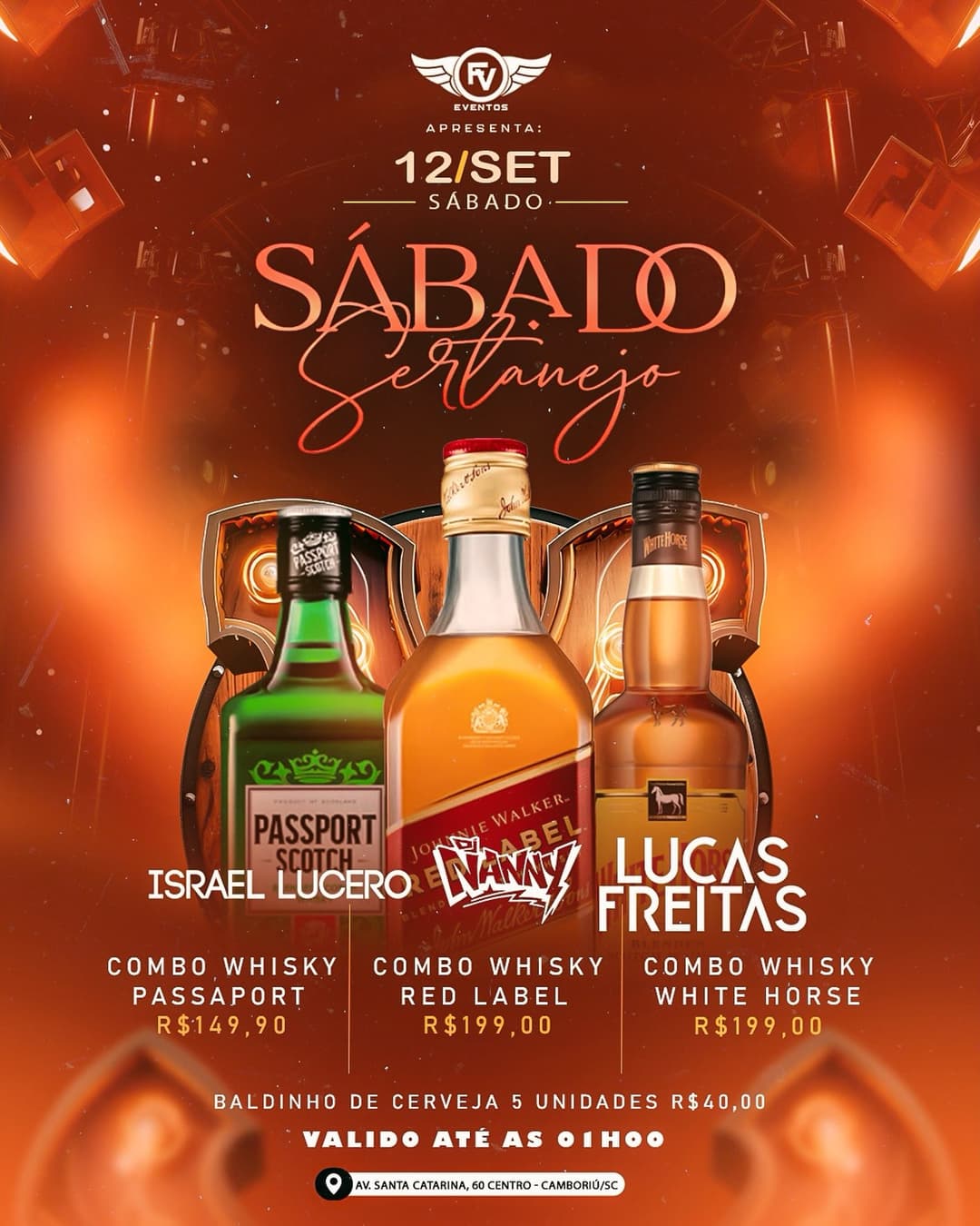 Flyer de Israel Lucero, Nanny e Lucas Freitas