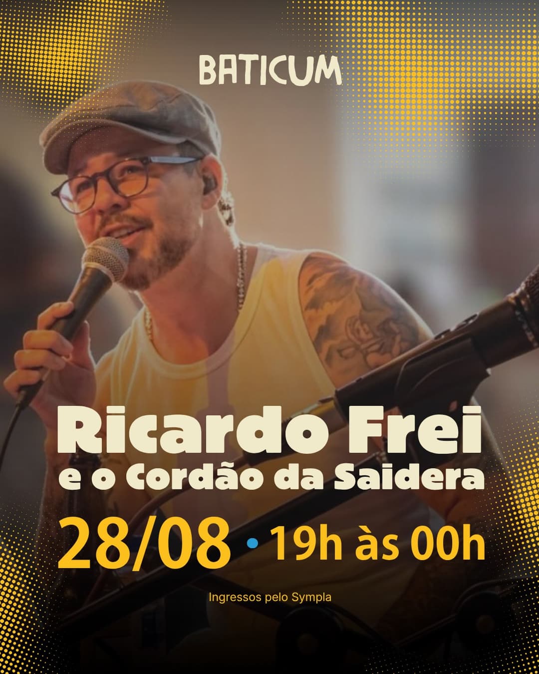 Flyer de Ricardo Frei e o Cordão da Saideira e Baticum