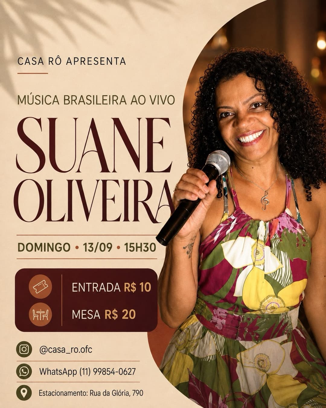 Flyer de Suane Oliveira